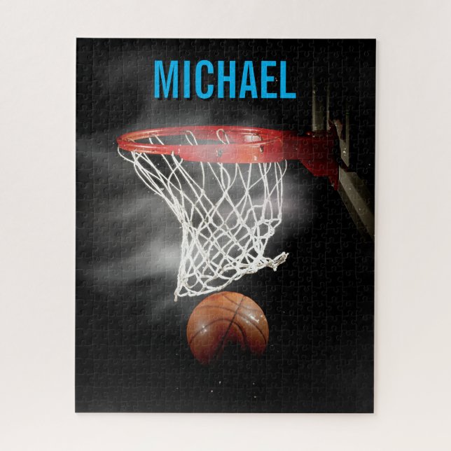 Your Name Customizable Basketball Artwork Pop Art Jigsaw Puzzle (Vertical)