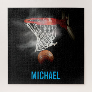 Your Name Customizable Basketball Artwork Pop Art Jigsaw Puzzle