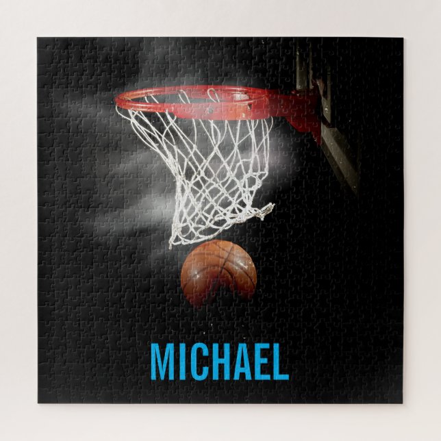 Your Name Customizable Basketball Artwork Pop Art Jigsaw Puzzle (Vertical)