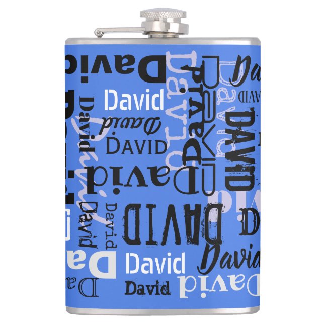 Your NAME Customizable Flask Alcohol Drinkware (Front)
