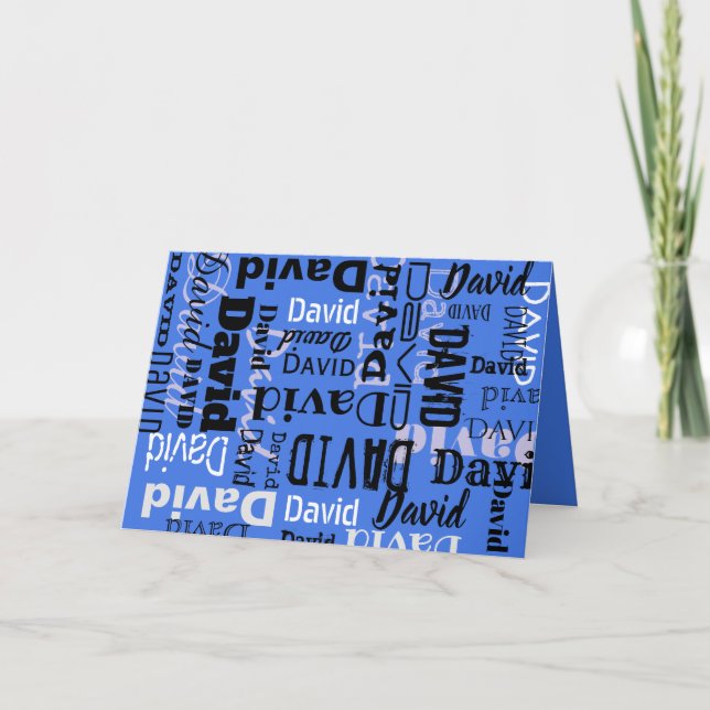 Your NAME Customizable Greeting Thank You Card (Front)