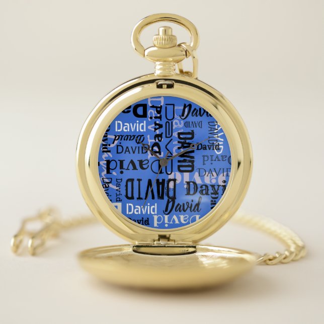 YOUR NAME Customizable Pocket Gold Watch (Inside)