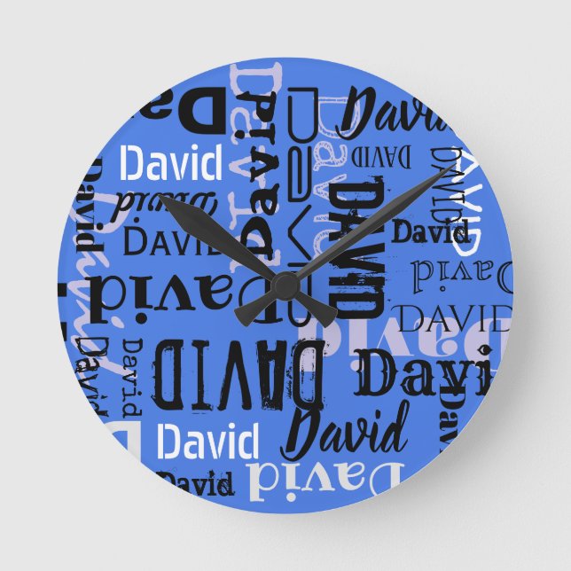 YOUR NAME Customizable Wall Clock Circular (Front)