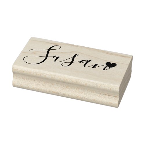 Your name cute script signature rubber stamp