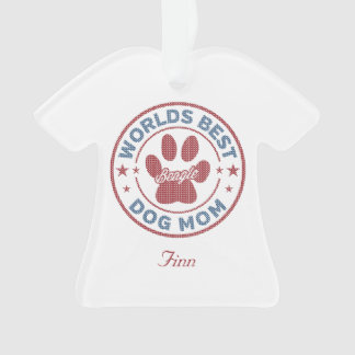 Your Name Dog Mom Beagle Ugly Sweater Ornament