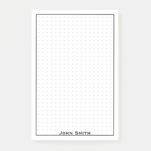 Your Name  Dotted Corporate Minimal BlackWhite Post_it Notes