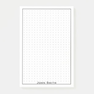 Your Name Dotted Grid Corporate Minimal Gray Post-it Notes
