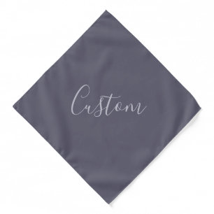 Your Name Elegant Lavender Script on Hazy Purple Bandana