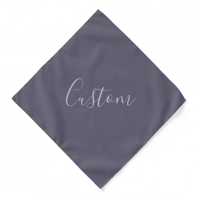Your Name | Elegant Lavender Script on Hazy Purple Bandana (Front)