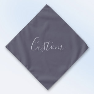 Your Name Elegant Lavender Script on Hazy Purple Bandana