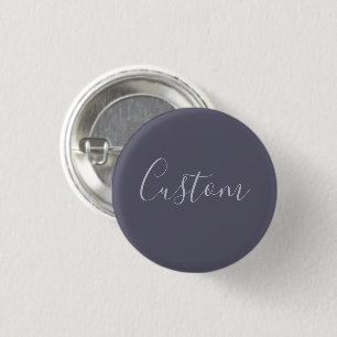 Your Name   Elegant Lavender Script on Hazy Purple Button