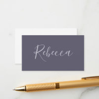 Your Name | Elegant Lavender Script on Hazy Purple