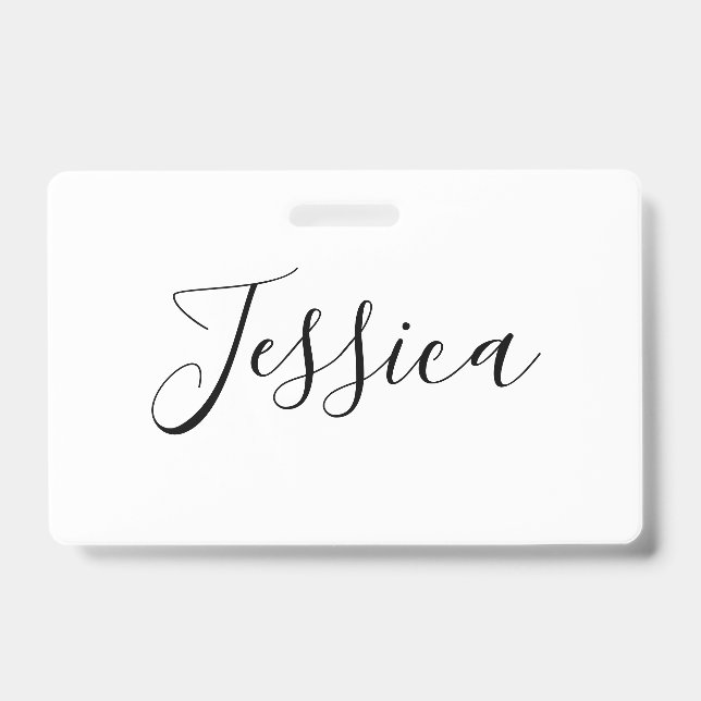 Your Name | Elegant Script Badge (Front)
