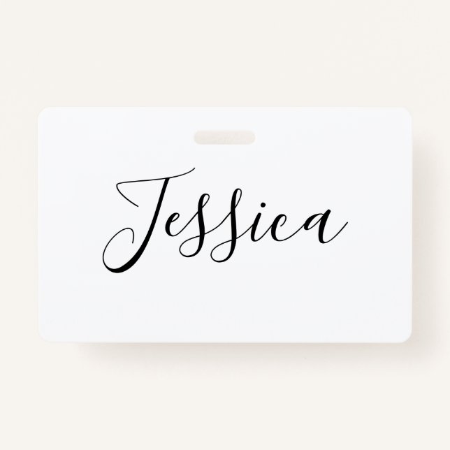 Your Name | Elegant Script Badge (Front)