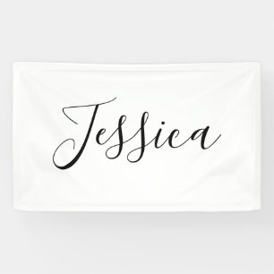 Your Name Elegant Script Banner