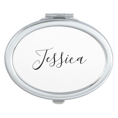 Your Name  Elegant Script Compact Mirror