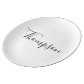 Your Name | Elegant Script Dinner Plate (Side)