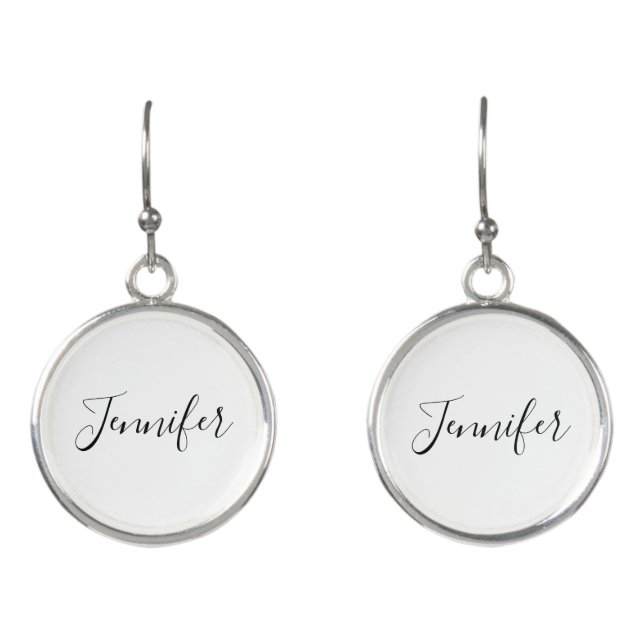 Your Name | Elegant Script Earrings (Front)
