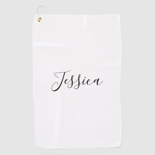 Your Name  Elegant Script Golf Towel