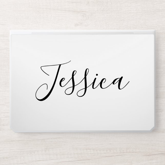 Your Name | Elegant Script HP Laptop Skin (Front)