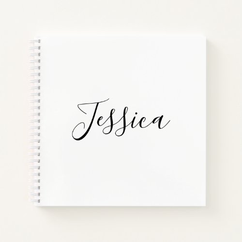 Your Name  Elegant Script Notebook