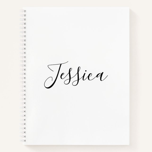 Your Name | Elegant Script Notebook (Front)