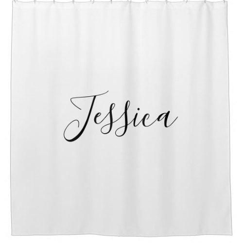 Your Name  Elegant Script Shower Curtain