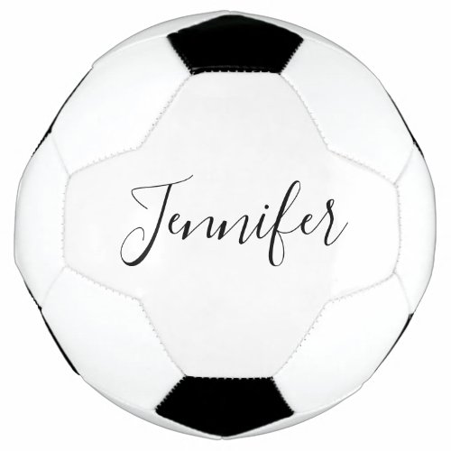 Your Name  Elegant Script Soccer Ball