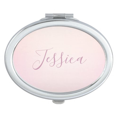 Your Name  Elegant Script Soft Ombre Compact Mirror