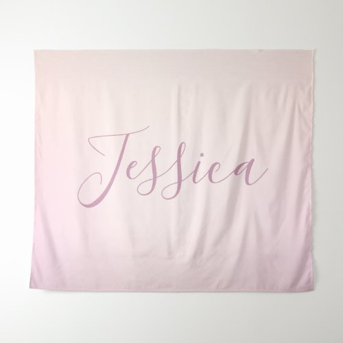 Your Name  Elegant Script Soft Ombre Tapestry