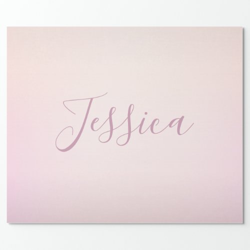 Your Name  Elegant Script Soft Ombre Wrapping Paper