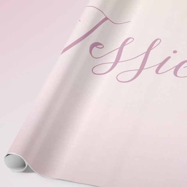 Your Name | Elegant Script Soft Ombre Wrapping Paper (Creator Uploaded)