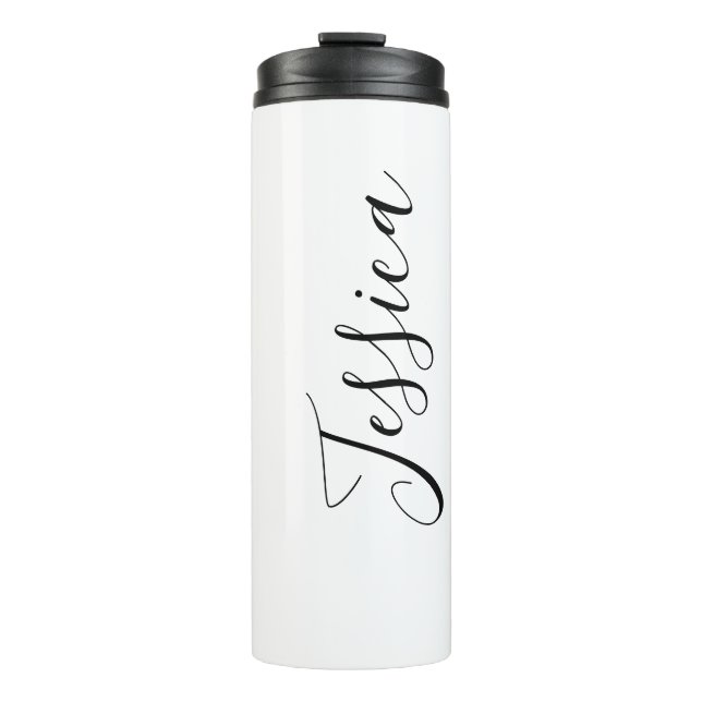 Your Name | Elegant Script Thermal Tumbler (Front)