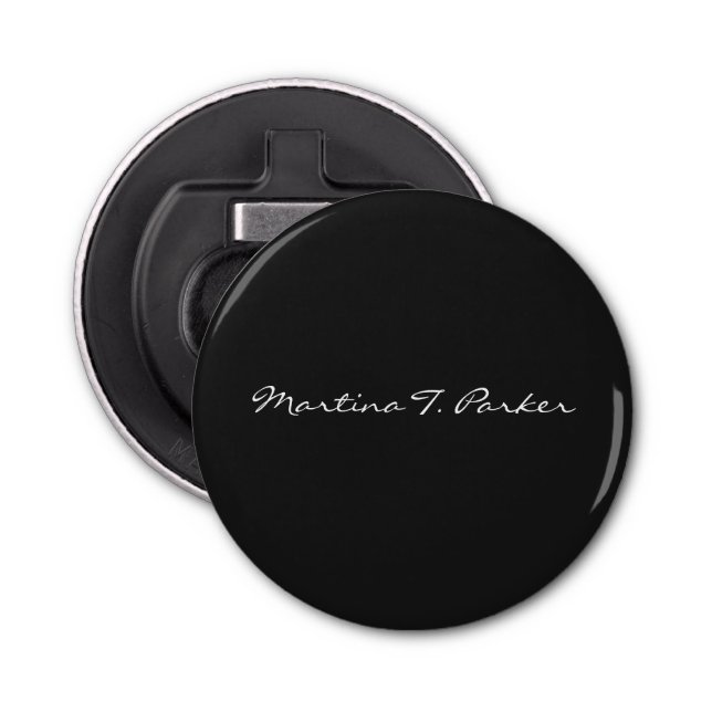 Your Name Elegant Script Unique Person Feminine Bottle Opener (Front)