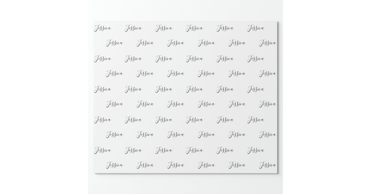 Your Name | Elegant Script Wrapping Paper | Zazzle