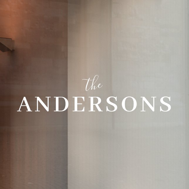 Your Name | Elegant White Home Entrance Door Window Cling (Creator Uploaded)