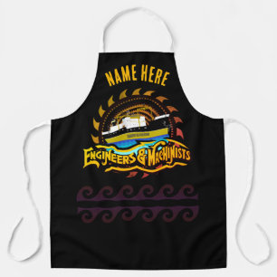 YOUR NAME Engineer and Machinist Boat Crew Work Apron