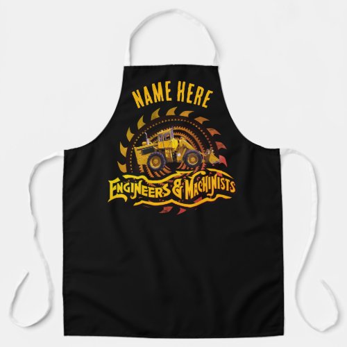 YOUR NAME Engineer and Machinist Work Apron