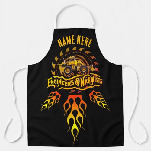 YOUR NAME Engineer and Machinist Work Apron