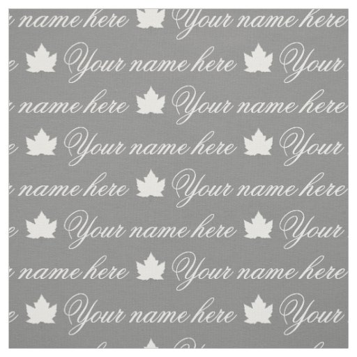 Your Name Fabric Personalized Canada Name Fabrics