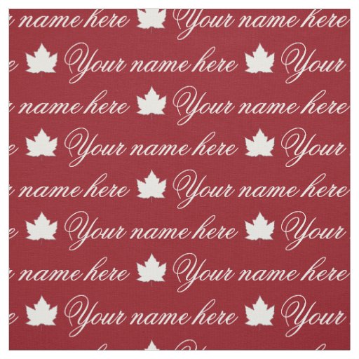 Your Name Fabric Personalized Canada Name Fabrics