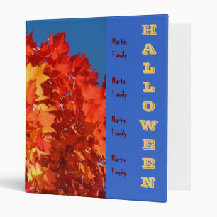 Your Name Family HALLOWEEN Family Scrapbooks 3 Ring Binder