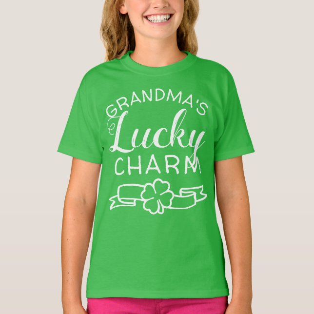 YOUR NAME Family's Lucky Charm Cute T-Shirt (Front)