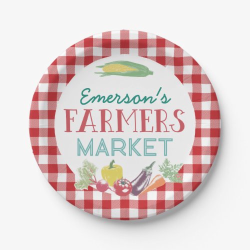 Your Name Farmers Market Birthday Party Any Age Paper Plates