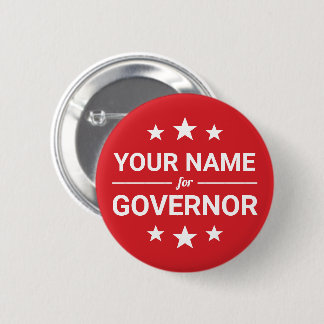 Your Name for Governor Custom Text & Colors Stars Button