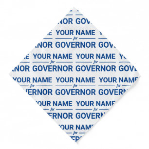 Your Name for Governor Custom Text Pattern Bandana