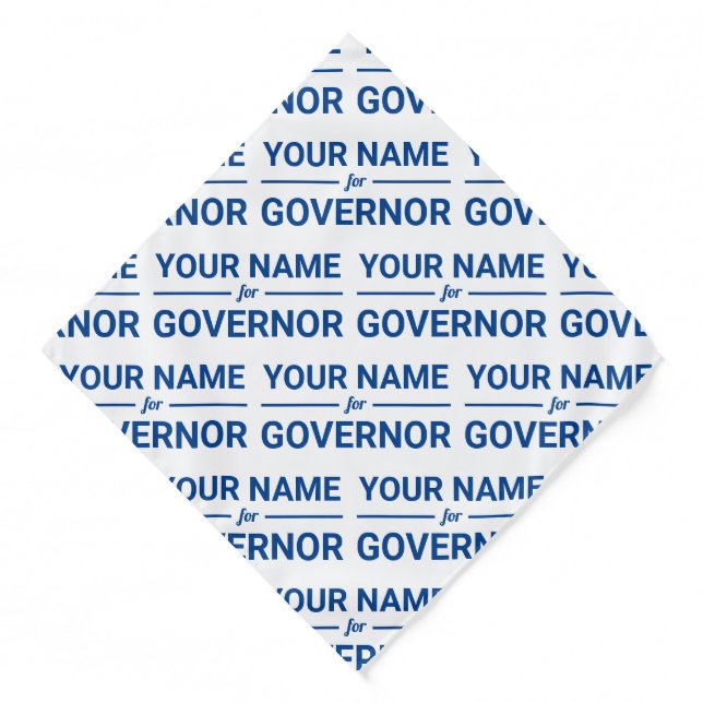 Your Name for Governor Custom Text Pattern Bandana (Front)