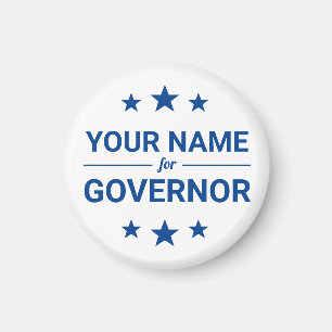 Your Name for Governor Custom Text Stars Election Magnet