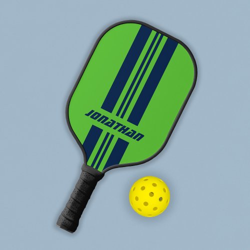 Your Name Fully Custom Colors Racing Stripes 1 Pickleball Paddle
