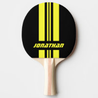 Your Name Fully Custom Colors Racing Stripes 1 Ping Pong Paddle